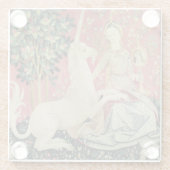 Dessous-de-verre En Verre Madame et la licorne : "Vue" 2 (Dos)