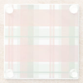 Dessous-de-verre En Verre Madras Plaid Noël (Dos)
