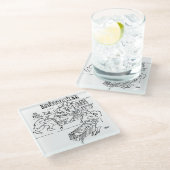 Dessous-de-verre En Verre Magasin de détectives dans un supermarché (Incliné)