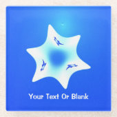 Dessous-de-verre En Verre Magen Lavan (Étoile blanche) (Devant)