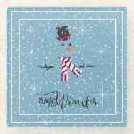 Dessous-de-verre En Verre Magic and Wonder Christmas Snowman Blue ID440<br><div class="desc">De beaux dessous de verre en verre pour Noël avec un design stylisé de bonhomme de neige encadré en blanc sur un arrière - plan bleu cadet parsemé de flocons de neige et d'étoiles. La typographie élégante de 'Magic and Wonder' complète le design. Ajoutez votre nom pour personnaliser si vous...</div>