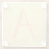 Dessous-de-verre En Verre Magnifique Monogramme Or (Dos)