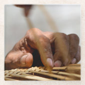 Dessous-de-verre En Verre Main de Weaver (Devant)