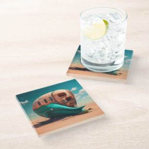 Dessous-de-verre En Verre Maison de la baleine du désert