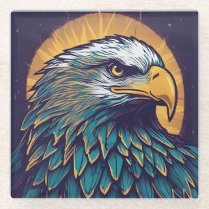 Dessous-de-verre En Verre Majestic Bald Eagle