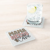 Dessous-de-verre En Verre Mama a besoin de café (Incliné)