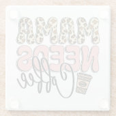 Dessous-de-verre En Verre Mama a besoin de café (Dos)