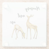 Dessous-de-verre En Verre Maman et moi Deer (Dos)