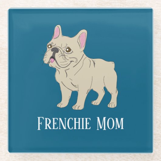Dessous-de-verre En Verre Maman Frenchie (Devant)