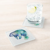 Dessous-de-verre En Verre Manat de Whisper Océanique (Incliné)