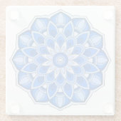 Dessous-de-verre En Verre Mandala en bleu (Dos)