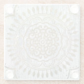 Dessous-de-verre En Verre Mandala Gold Design (Dos)