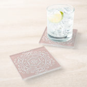 Dessous-de-verre En Verre Mandala Mallow (Incliné)