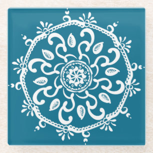Dessous-de-verre En Verre Mandala Tidepool