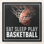 Dessous-de-verre En Verre Manger Sommeil Jouer Basket-Ball Artwork Motivatio<br><div class="desc">Oeuvres de jeu populaires américaines et internationales - I Love This Game. Sports Populaires - Basketball Game Ball Image.</div>