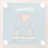 Dessous-de-verre En Verre Manhattan Cocktail Wall Art (Dos)