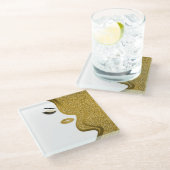 Dessous-de-verre En Verre Maquillage avec effet parties scintillant (Incliné)