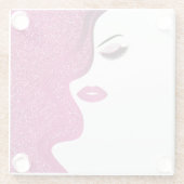 Dessous-de-verre En Verre Maquillage avec effet parties scintillant (Dos)