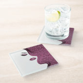 Dessous-de-verre En Verre Maquillage avec effet parties scintillant (Incliné)