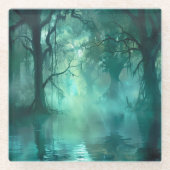 Dessous-de-verre En Verre Marais vert déplaisant (Devant)