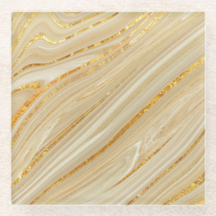 Dessous-de-verre En Verre Marbre d'or : arrière - plan de texture luxueuse.