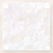 Dessous-de-verre En Verre Marbre moderne clair violet, blanc et or (Dos)