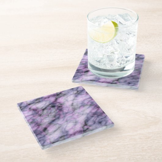 Dessous-de-verre En Verre Marbre pourpre (Incliné)
