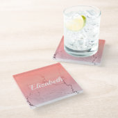Dessous-de-verre En Verre Marbre rose (Incliné)