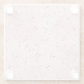 Dessous-de-verre En Verre Marbre rose et or Terrazzo (Dos)