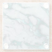 Dessous-de-verre En Verre marbre turquoise (Dos)