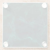 Dessous-de-verre En Verre Marbre vert foncé, texture transparente. (Dos)