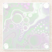 Dessous-de-verre En Verre Marbre violet et vert (Dos)