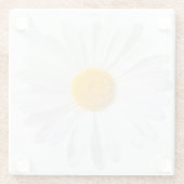 Dessous-de-verre En Verre marguerite blanche (Dos)