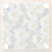 Dessous-de-verre En Verre Marguerite blanche (Dos)