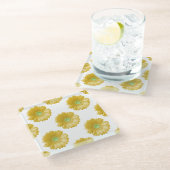 Dessous-de-verre En Verre Marguerite jaune (Incliné)