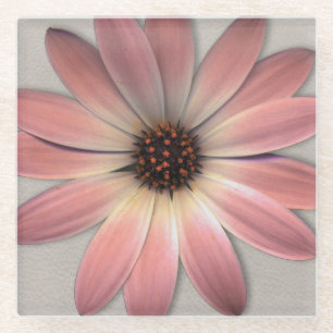 Dessous-de-verre En Verre Marguerite Rose - Image de Fond de Texture en Cuir