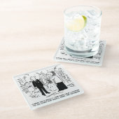 Dessous-de-verre En Verre Mariage à l'église : le Vicaire dit non aux avocat (Incliné)