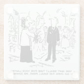 Dessous-de-verre En Verre Mariage à l'église : le Vicaire dit non aux avocat (Dos)