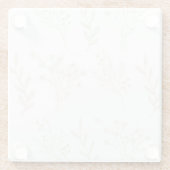 Dessous-de-verre En Verre Mariage Boho Floral Beige (Dos)