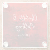 Dessous-de-verre En Verre Mariage Creative Abstrait Artwork rouge (Dos)