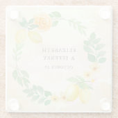 Dessous-de-verre En Verre Mariage d'été Rustique Citrus Boho (Dos)