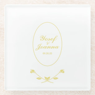 Dessous-de-verre En Verre Mariage d'or