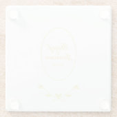 Dessous-de-verre En Verre Mariage d'or (Dos)