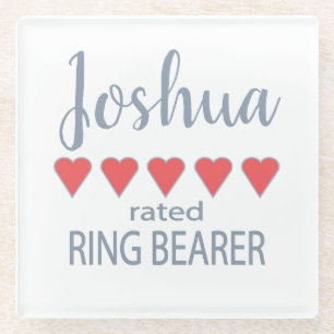 Dessous-de-verre En Verre Mariage et fête de mariage 5 Porteur de ceinture c