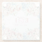 Dessous-de-verre En Verre Mariage Floral Élégant Boho Été Printemps Rose (Dos)