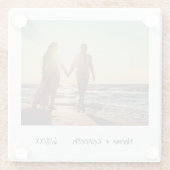 Dessous-de-verre En Verre Mariage instantané rétro unique (Dos)