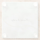 Dessous-de-verre En Verre Mariage Luxe Perles Blanches (Dos)