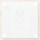 Dessous-de-verre En Verre Mariage moderne Whimsy Dolphin (Dos)