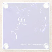 Dessous-de-verre En Verre Mariage royal bleu (Dos)