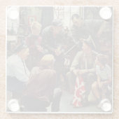 Dessous-de-verre En Verre Marine (Dos)